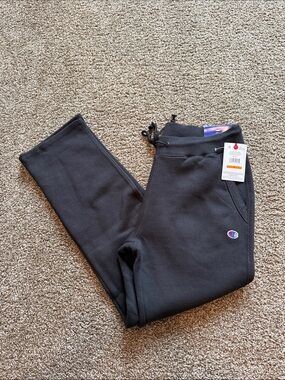 Champion Men’s Black Fleece Joggers with Small Logo